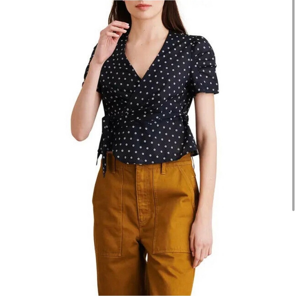Alex Mill Poppy Wrap Blouse S